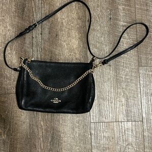 Coach Black Crossbody Bag with Gold Chain